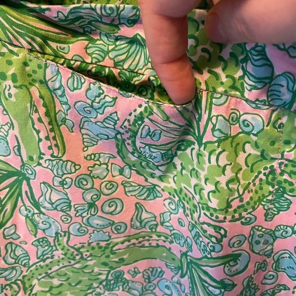 Vintage Lilly Pulitzer alligator capri pants 8P🐊 - Picture 7 of 9